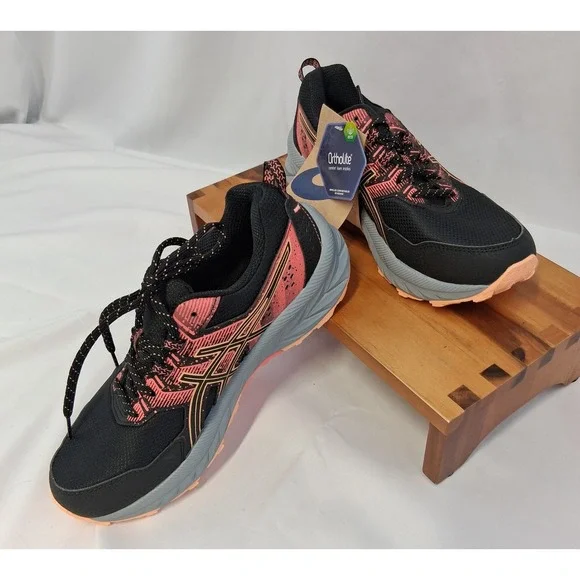 ASICS Gel-Venture 9 Women's Trail Running Shoes Black/Summer Dune 8W NEW IN BOX! - Picture 2 of 12